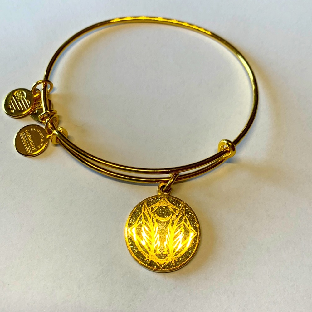 3/$20 Alex and Ani gold tone Godspeed bracelet